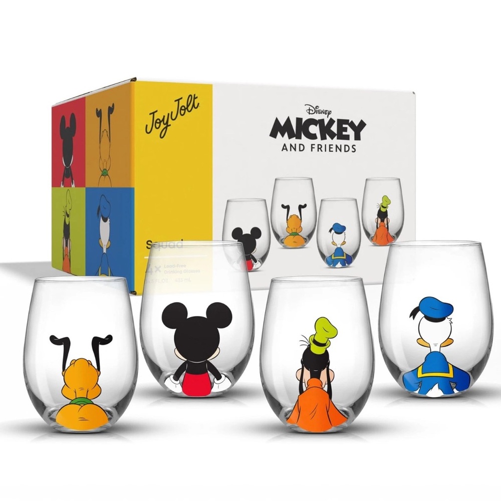 Disney Mickey & Friends - Set of 4 Drinking Glasses